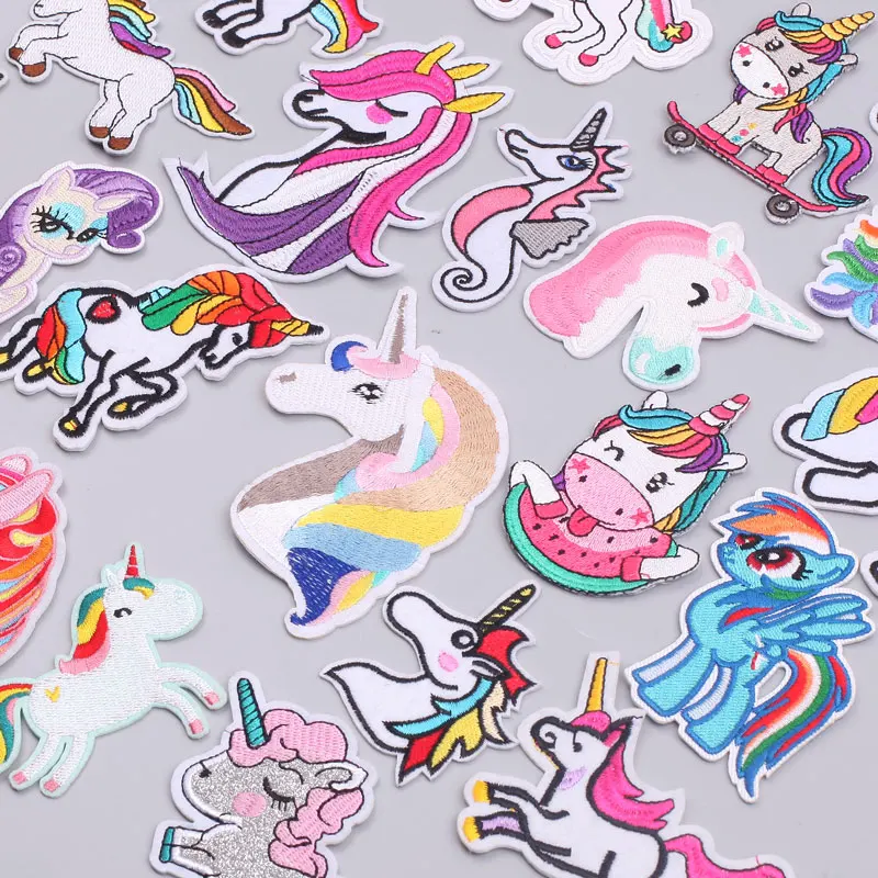 Toppe per unicorno abbigliamento per bambini ferro personalizzato sui  trasferimenti per abbigliamento toppe per abbigliamento bambini che cuciono  ricamo sui vestiti - AliExpress