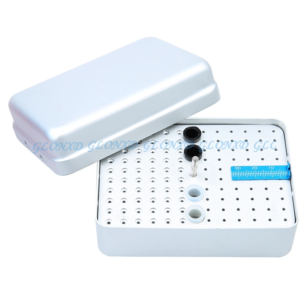 

120Hole New Dental Disinfection Burs Holder with Ruler Block Stand Autoclavable Sterilizer Box Dentist Lab Equipment Endo box