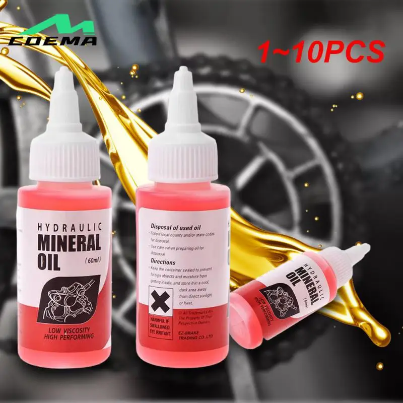 1~10PCS Bicycle Brake Mineral Oil System 60ml Fluid Aceite Cycling Mountain Bikes For Mountain Road Bike Accessories