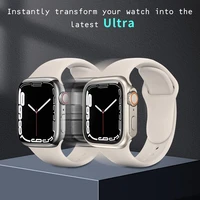 Verre + boîtier pour Apple Watch 44mm 45mm 41mm 40mm 42mm 38mm, couvercle de protection d'écran, changement Ultra pare-chocs iWatch série 9 8 7 SE 6 5 3 5