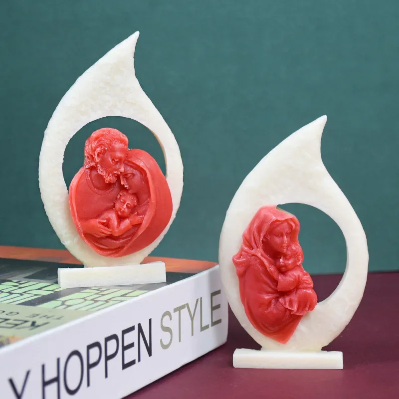 Description Picture 6 of item2D/3D Jesus Cross Statue Silicone Mold Unique Bust Sculpture Soy Wax Candle Mould Greek Mythology resin mold gypsum mould