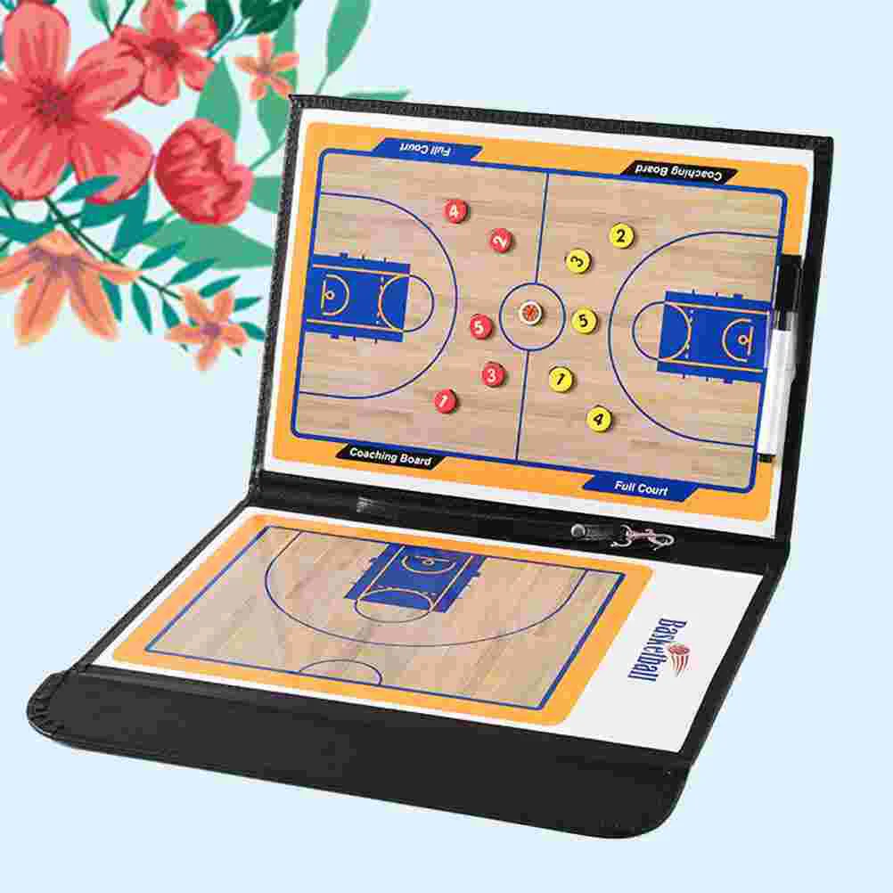 

1 Pc Magnetic Colorful Clipboard Coaching Board Bag Professional with Zipper Pen Marker Basketball