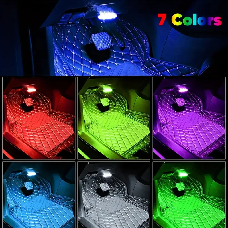 2/4Pcs Car LED Lights Touch Sensing Exterior Interior With 6 Bright LED Lamp Beads Portable led lamp bulb led lamp bulb base