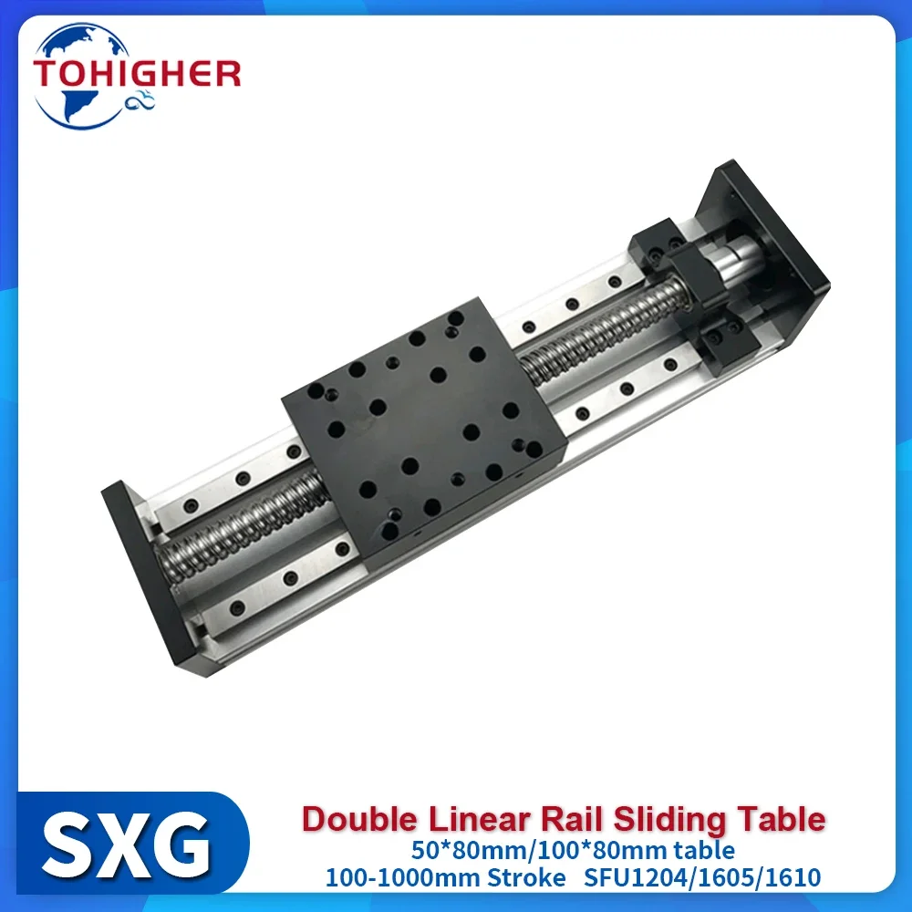 CNC Linear Guide Table Double Rail Sliding Table XYZ Axis Ball Screw