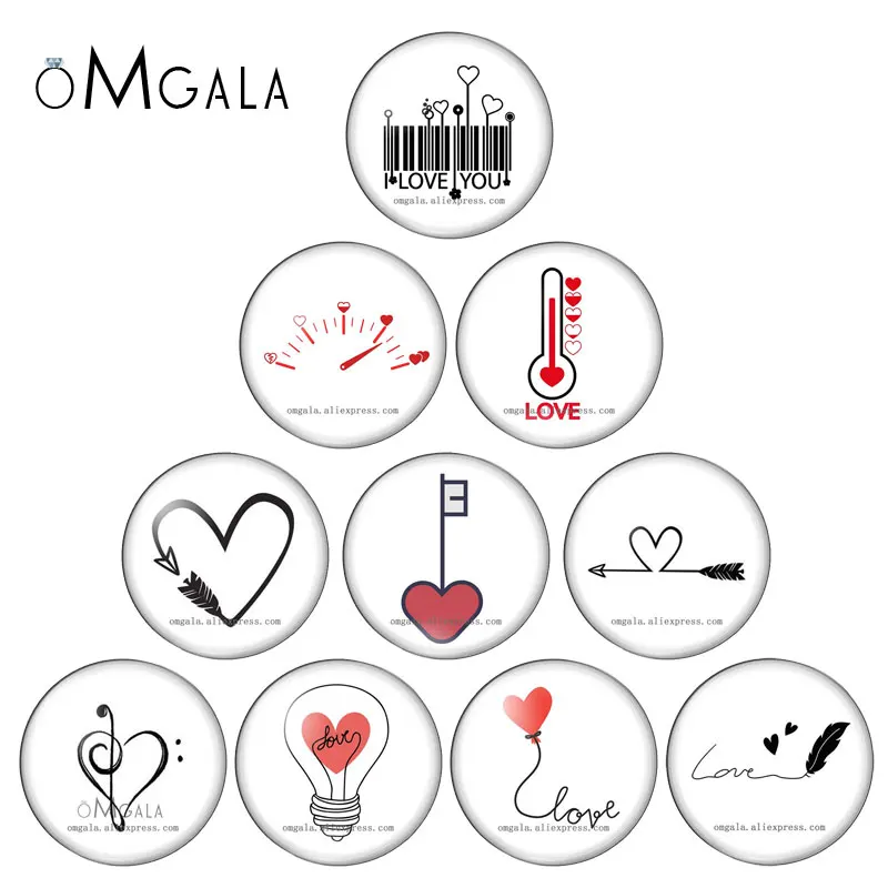 

Стеклянные кабошоны ручной работы для творчества, простой рисунок с узорами «любовь», 10 мм, 12 мм, 14 мм, 20 мм, 25 мм, аксессуары для поделок