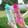 550ML Transparent Water Bottle Portable Sport Cup for Drinking Kitchen Tools Water Bottle for Outdoor School Travel Girl Boy Cup