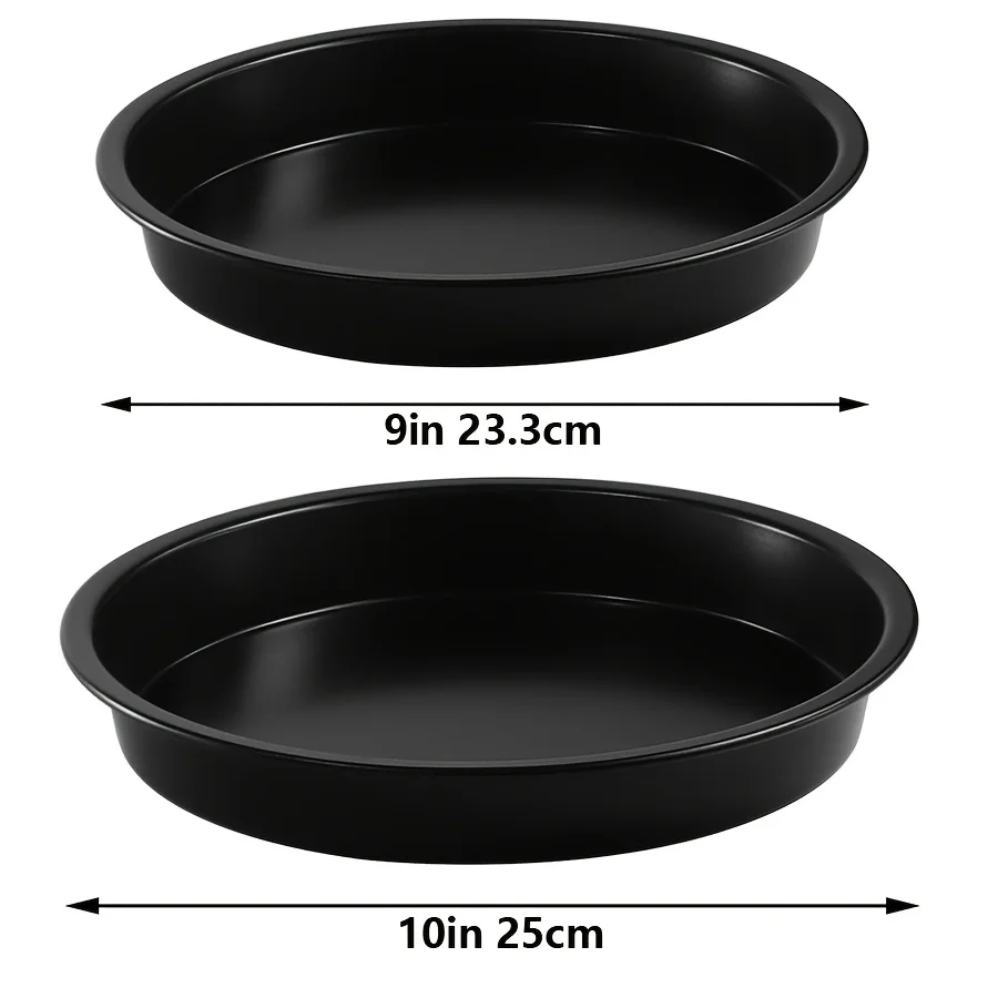 Carbon steel non-stick pizza baking pan for professional kitchen results.