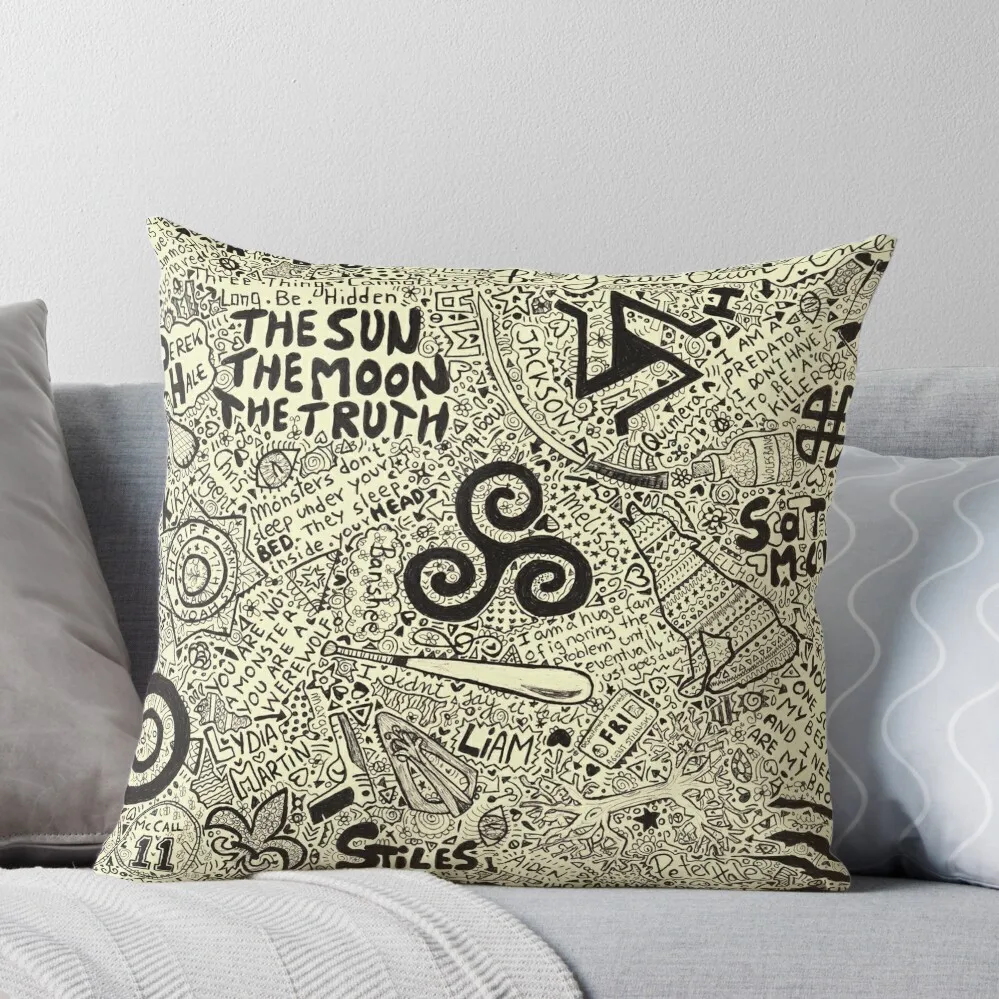 

TeenWolf Throw Pillow Throw Pillow Covers autumn pillowcase