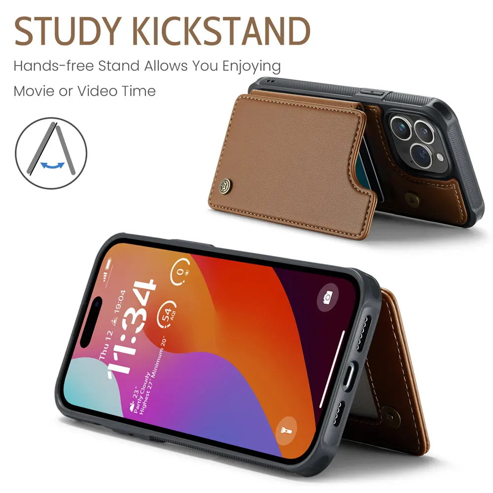 Premium Flip Leather Wallet Phone Case with Credit Card Holder and Shockproof Protection