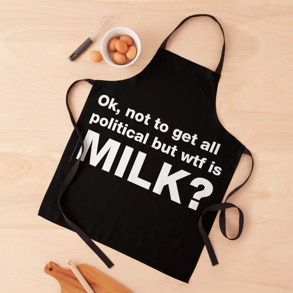 

Ok, not to get all political but wtf is MILK! Apron Cooking Clothes Women Kitchen Korean Apron