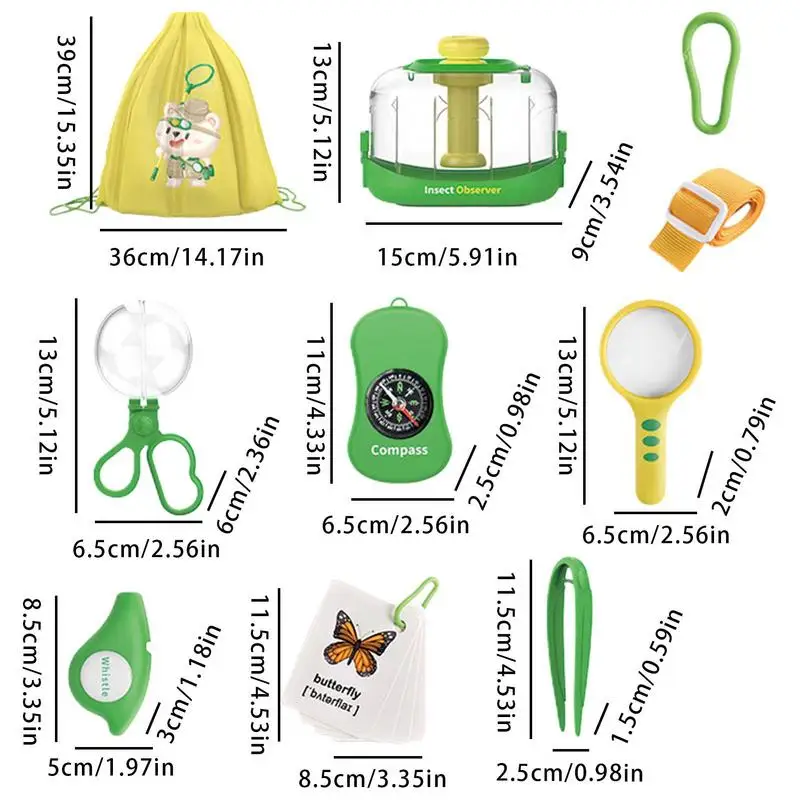 Bugs Viewer Outdoor Insect Box Magnifier Observer Kit Insect Catcher Cage Kids Science Nature Exploration Tools Educational Toy 6