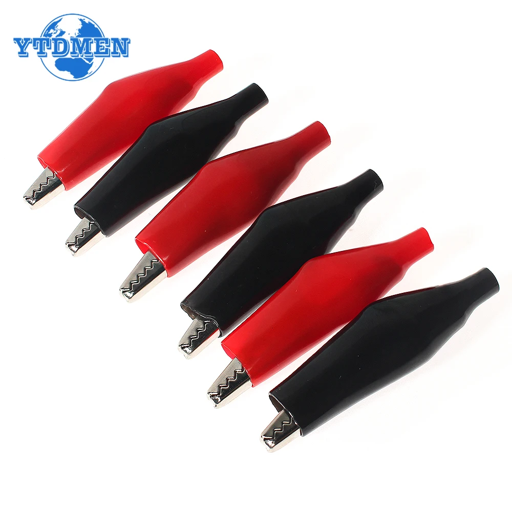 Insulation Metal Alligator Clip Red and Black 35*45mm 5A Crocodile Clip DIY Electronic Test Clips Kit 10/20pcs