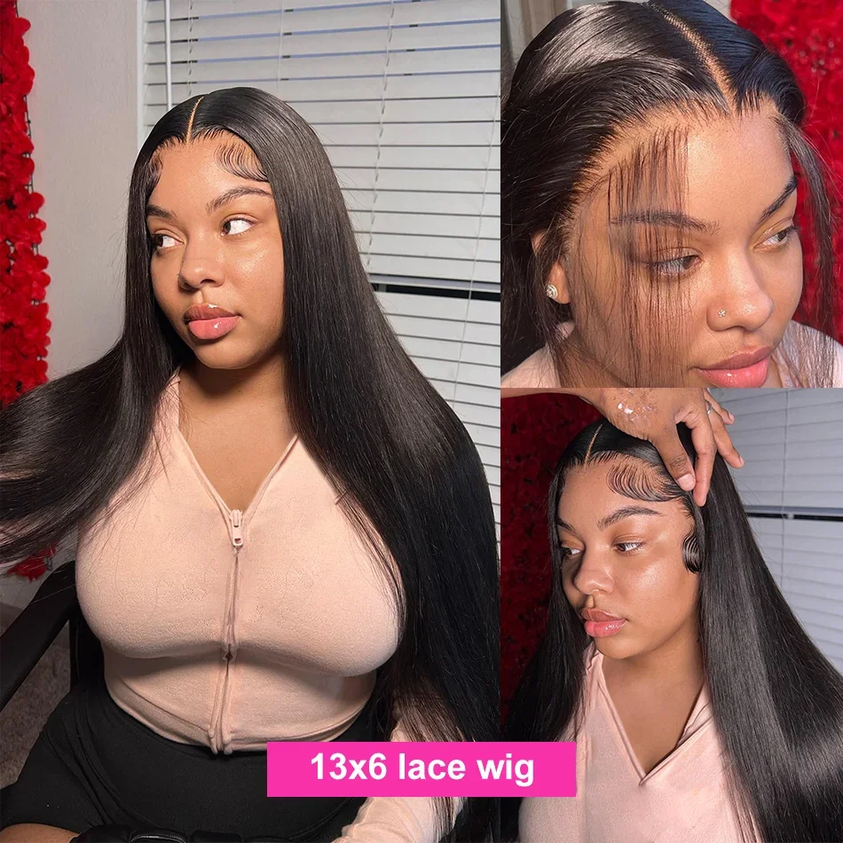 Human Hair Wig Ready to Wear Go Glueless Wig Straight 13x6 HD Lace Frontal Wig Human Hair Bob 6x4 Transparent HD Lace Front Closure