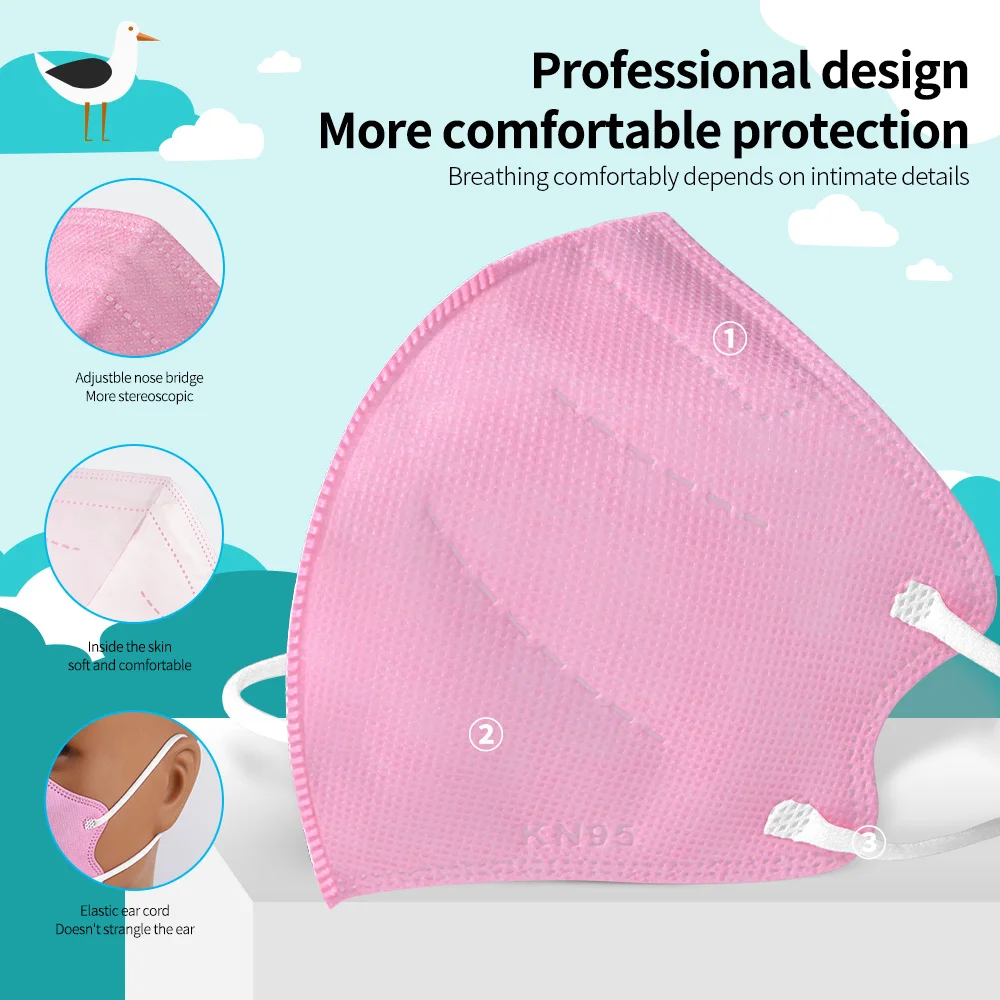 6-12 Aged Kids FFP2 Face Mask Reusable Mascarilla KN95 Infantil Facial Masque Enfant Children\'s Mouth Masks Mascarillas Niños