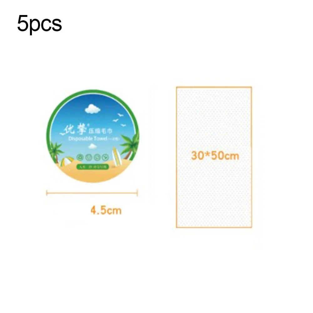 5Pcs 40/50/60cm Towels Disposable Compressed Towel Bath Towel Faces Cleansing Portable For Traveling Camping Hiking