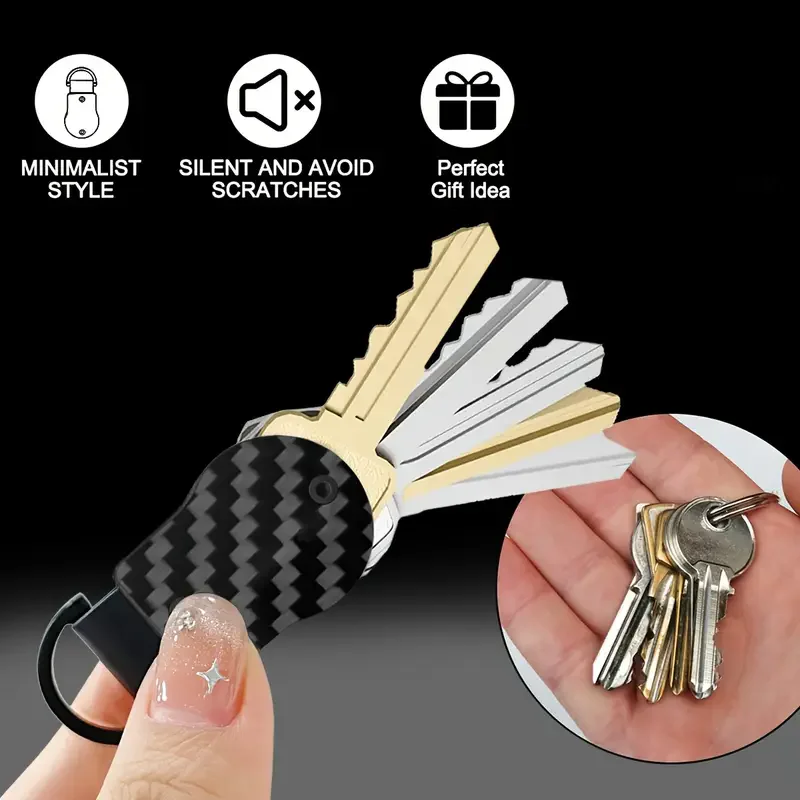 Sleek Compact Metal Key Organizer & Holder