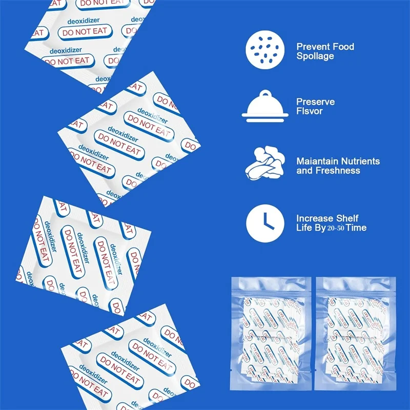Vacuum Sealed Bag Jars, Oxygen Absorbers for Food, Dry Food, Storage, Cans for Long Term Storage, 3000Cc
