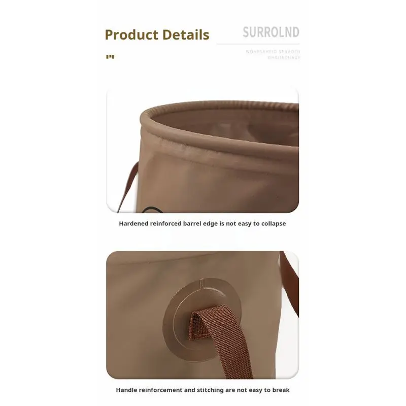 Description Picture 3 of item20/10L Outdoor Camping Hiking Traveling Water Bucket Bags BBQ Picnic Folding Water Bucket Car Foldable HandleBags