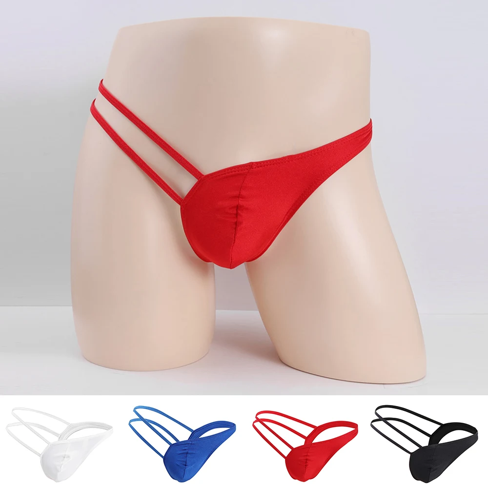 

Men's Briefs Sexy Underwear C-String Low Rise Breathable Hollow Out Elastic T-back Mens Thongs And G Strings Bandage Lingerie