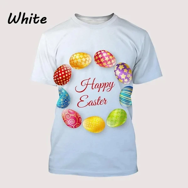 

Fashion Easter Rabbit T Shirt Streetwear Tshirt Summer Tops Men And Women 3D Printed T-shirts Short Sleeve Clothing