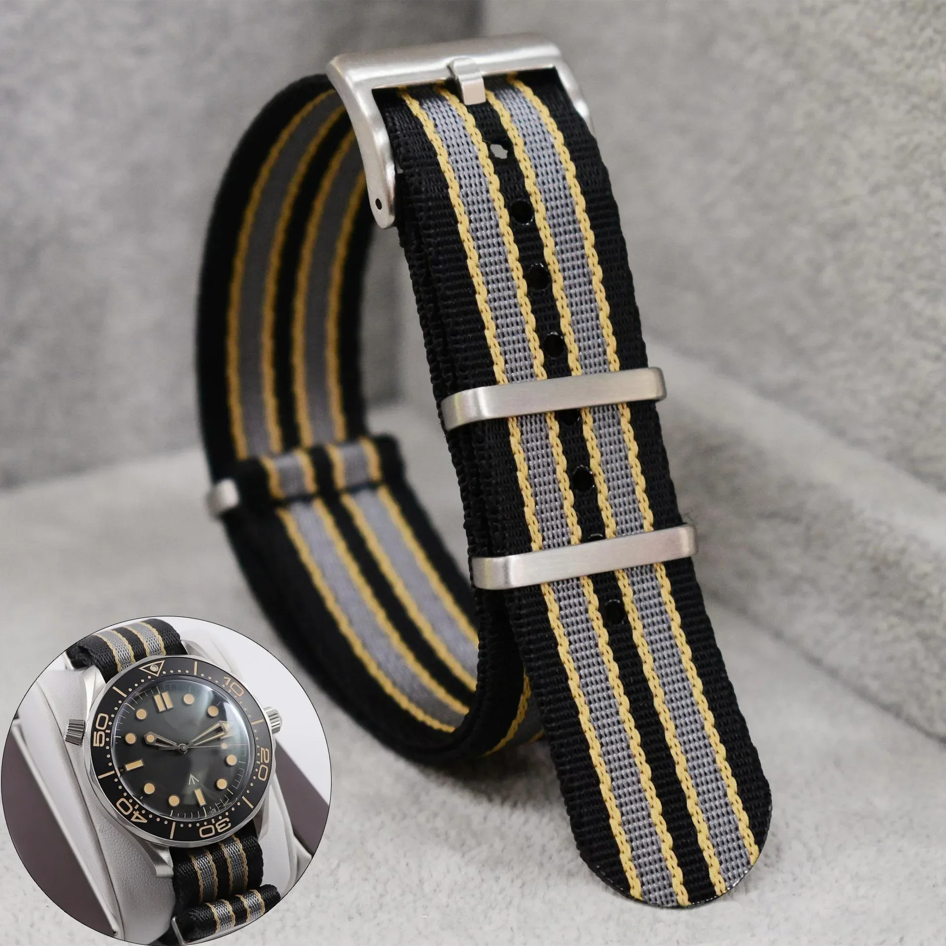 Pasek do zegarka z nylonu 20 mm do Omega 007, zamienny pasek z nylonu o wysokiej gęstości do Rolex, wysokiej jakości miękki uniwersalny pasek sportowy do zegarka 2026