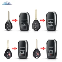 ที่ดีที่สุด KEY Blank Key Shell ดัดแปลงพลิกพับ Remote Key Shell สําหรับ Toyota RAV4 Wish Camry Hiac Corolla Hilux Fortuner 2-4 ปุ่ม