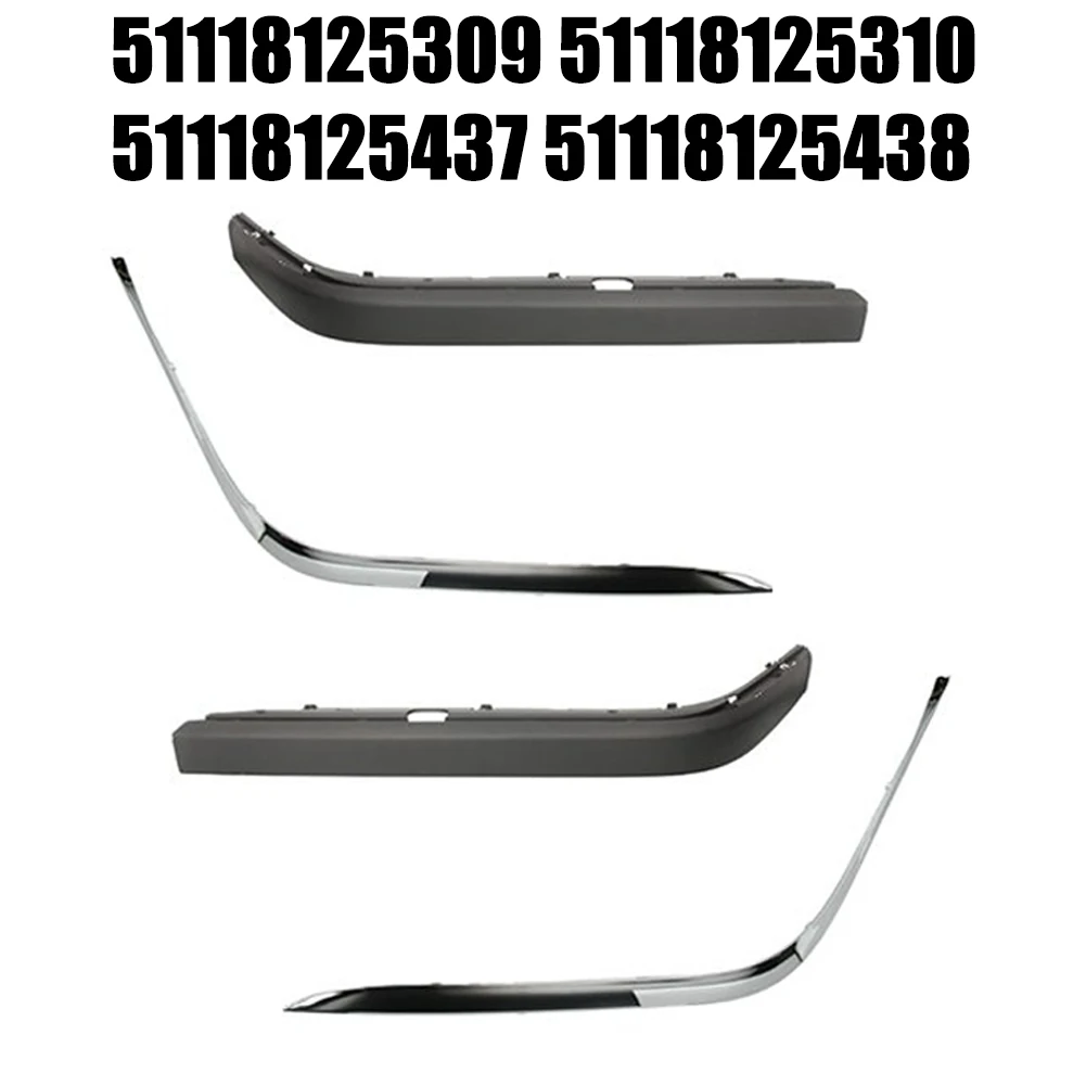 

4pcs/set Car Front Bumper Molding + Chrome Trim For BMW 7-Series E38 1994 - 2001 51118125309/51118125310/51118125437/51118125438