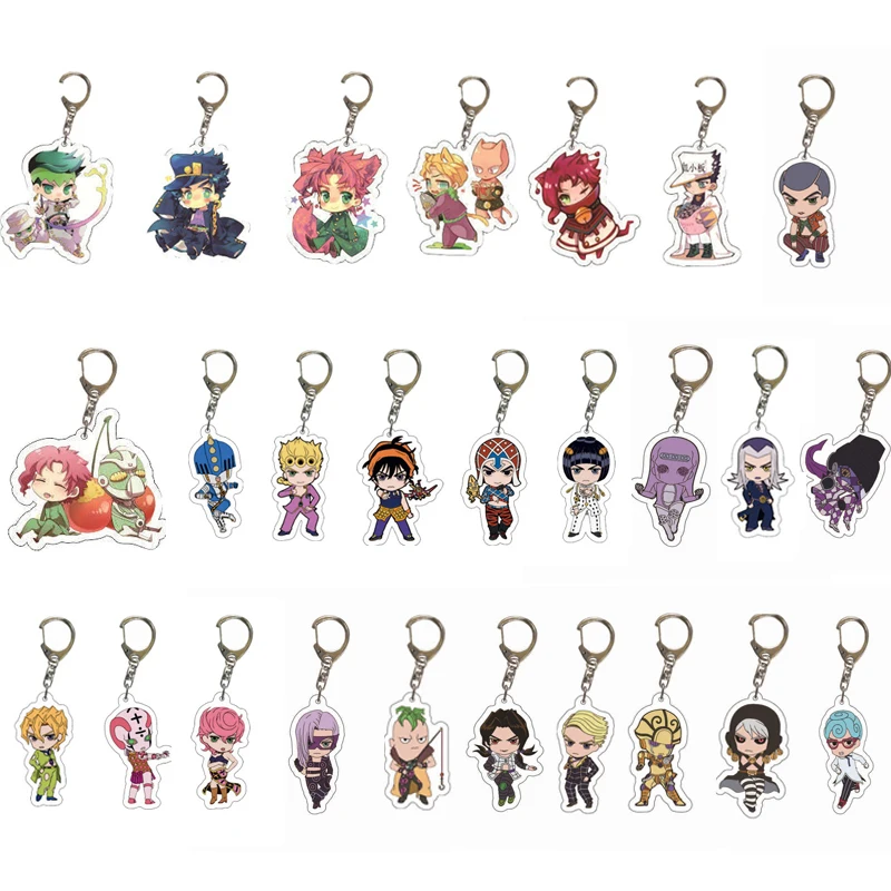 Брелок для ключей с персонажами аниме невероятные приключения Джоджо акриловая