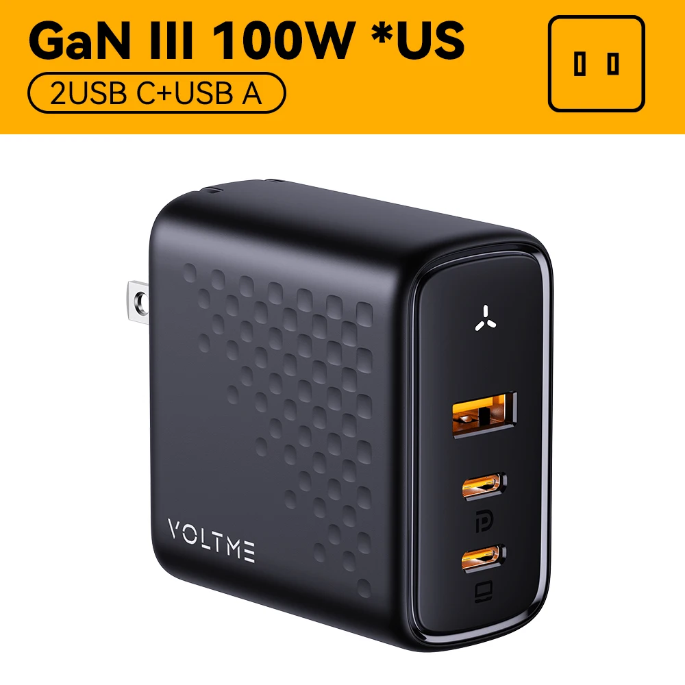 100W US Plug Black