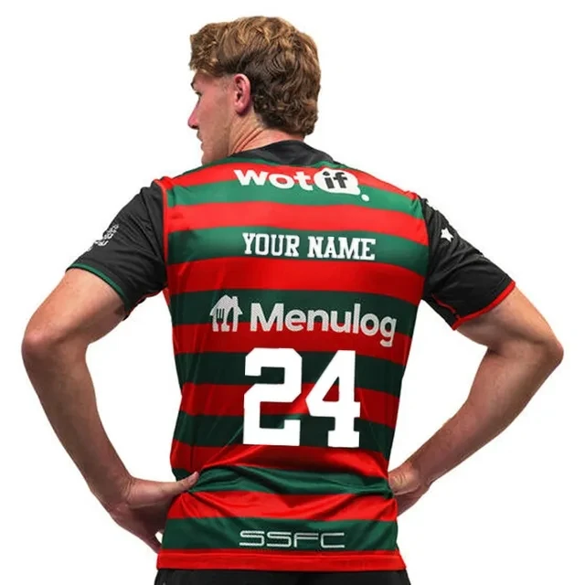 South Sydney Rabbitohs Las Vegas Shirt Rugby Jersey Men's Size:S-5XL