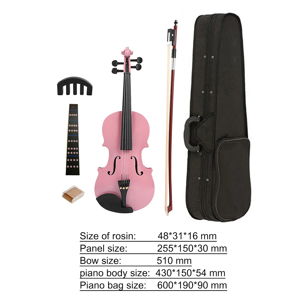 4/4 Violin Professional Solid Wood Violin with Strage Box Bow Tuner Rosin Bridges Accessories Musical Instrument Kids Gifts acoustic violin violin accessories