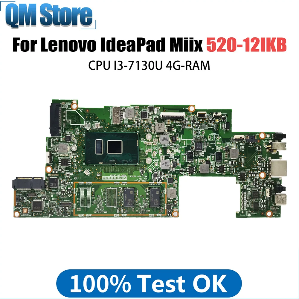 520-12IKB Notebook Motherboard For Lenovo Miix Tablet Laptop Mainboard With I3-7130U CPU UMA 4G RAM 5B20Q22861