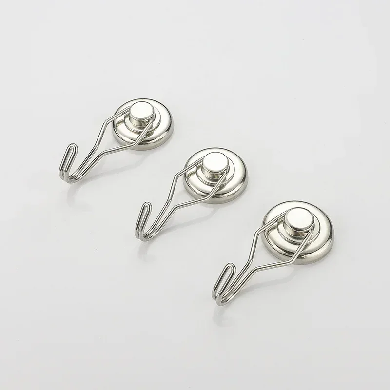 Description Picture 2 of item360 Degrees Rotating Magnetic Hook Strong Power Hooks Magnet Super Punch-free Self-adhesive Key Hanger Wall Magnetic Key Holder