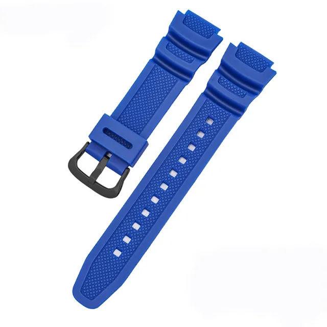 Durable Black Silicone Pin Buckle Watch Strap - Rubber Wrist Band Bracelet