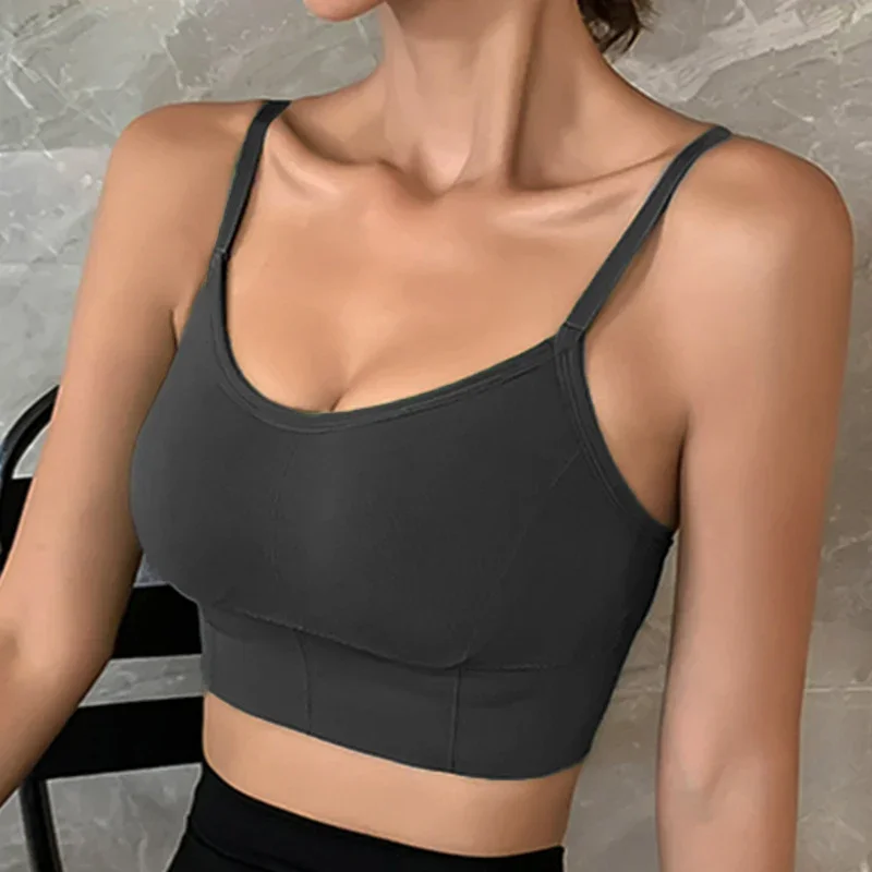 Women Tank Crop Top Seamless Underwear Female Crop Tops Sexy Lingerie Intimates Removable Padded Camisole Femme Fashion