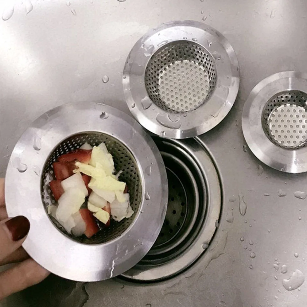 Sink Filter Sink Strainer Shower Drain Catcher Hair Drain Catcher Hair Drain Filter Floor Drain Hair Filter Floor Drain Hair Catcher Drain Hair Catcher Floor Drain Cover Silicone Floor Drain Cover Floor Drain Filter Stainless steel Kitchen Water Sink Filter Sink Mesh Strainer Kitchen Tool Bathroom Floor Drain Cover Shower Hair Catche Stopper
