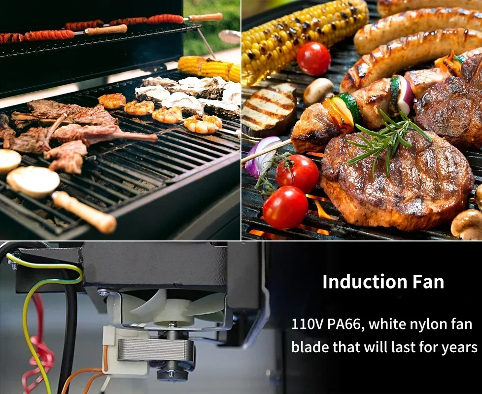 Wood Pellet Grill for Smoker Grill Induction Fan Motor Kit DIY BBQ Parts Replacement for All Traeger and Pit Boss grill motor replacement