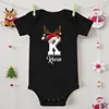 Personalized Christmas Family Matching Clothes Initial with Name Mom Dad Daughter Son T-shirt Baby Bodysuit Xmas Girl Boy Outfit 5