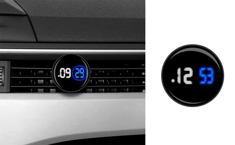 

Clock For Vehicle Dashboard Car Quarts Clock Mini Electronic Clock Waterproof Stick On Touch Control Clocks Car Accessories