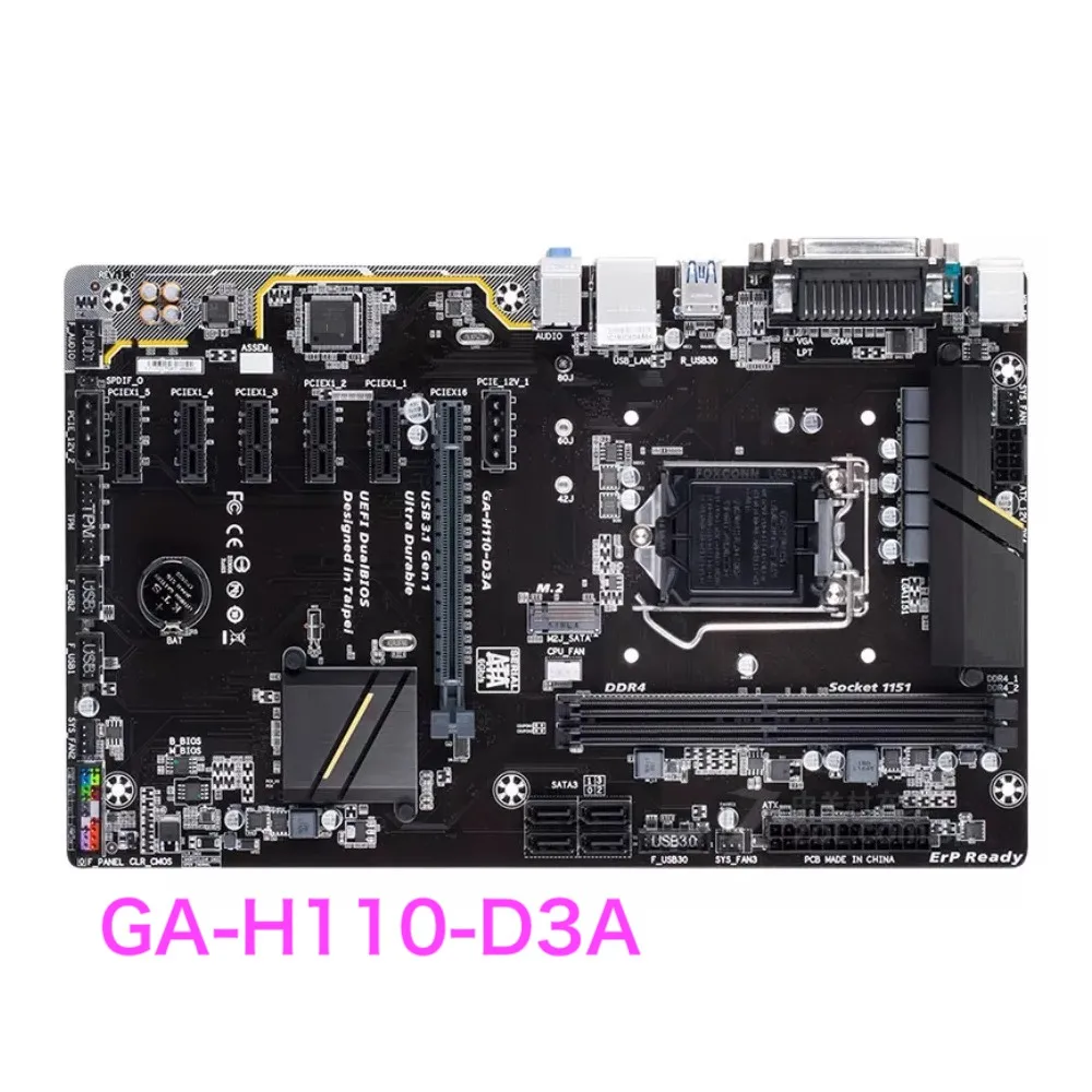 Gigabyte GAH110D3A Desktop Motherboard 32GB LGA 1151 DDR4 ATX