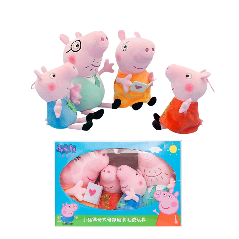 4 teile/satz Peppa Pig Plüsch Spielzeug nette Dinosaurier Teddybär Gefüllte George Familie Kuscheltiere Puppe figur Party decor Kind Geschenk
