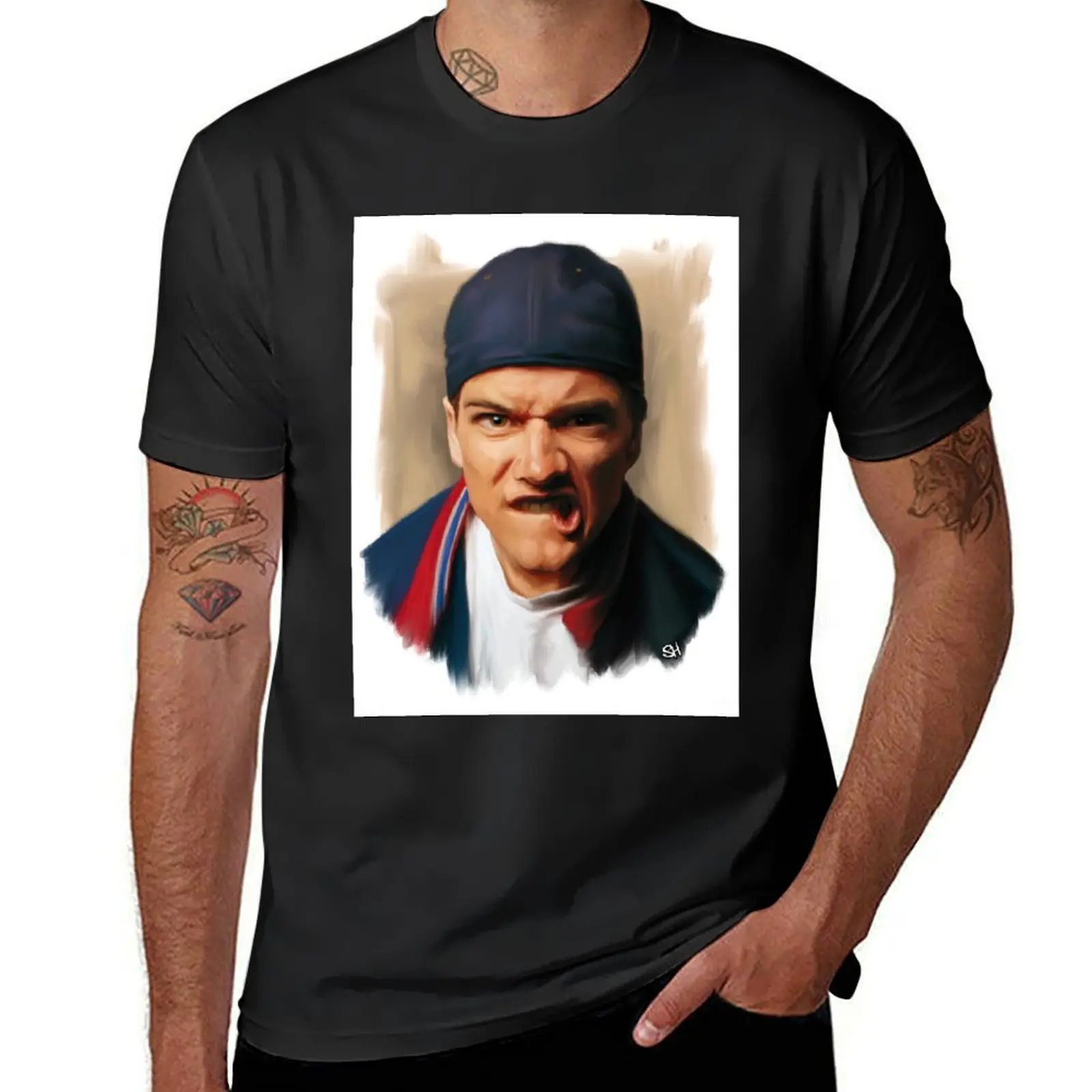 Whitfield crane - Ugly kid joe - digital portrait T-Shirt quick drying cute tops boys whites black t-shirts for men