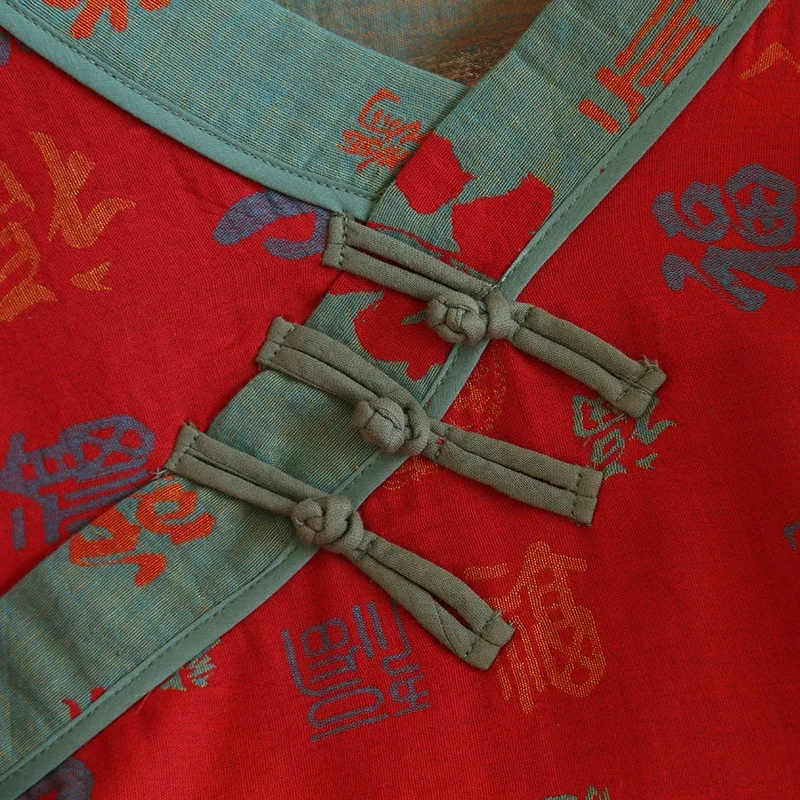 الكلمة الصينية "فو" منامة المرأة القطن طبقة مزدوجة...