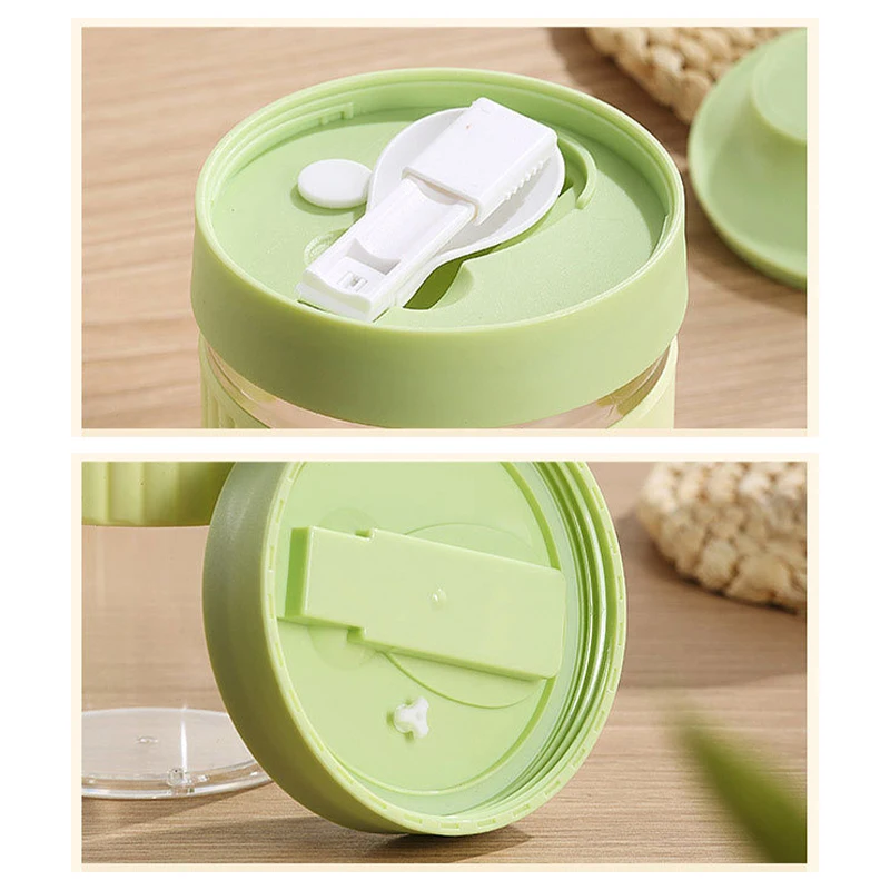 Breakfast Oatmeal Cereal Cup Portable Nut Yogurt Salad Cup with Spoon Overnight Oats Container for Students Adults Bento Box 5