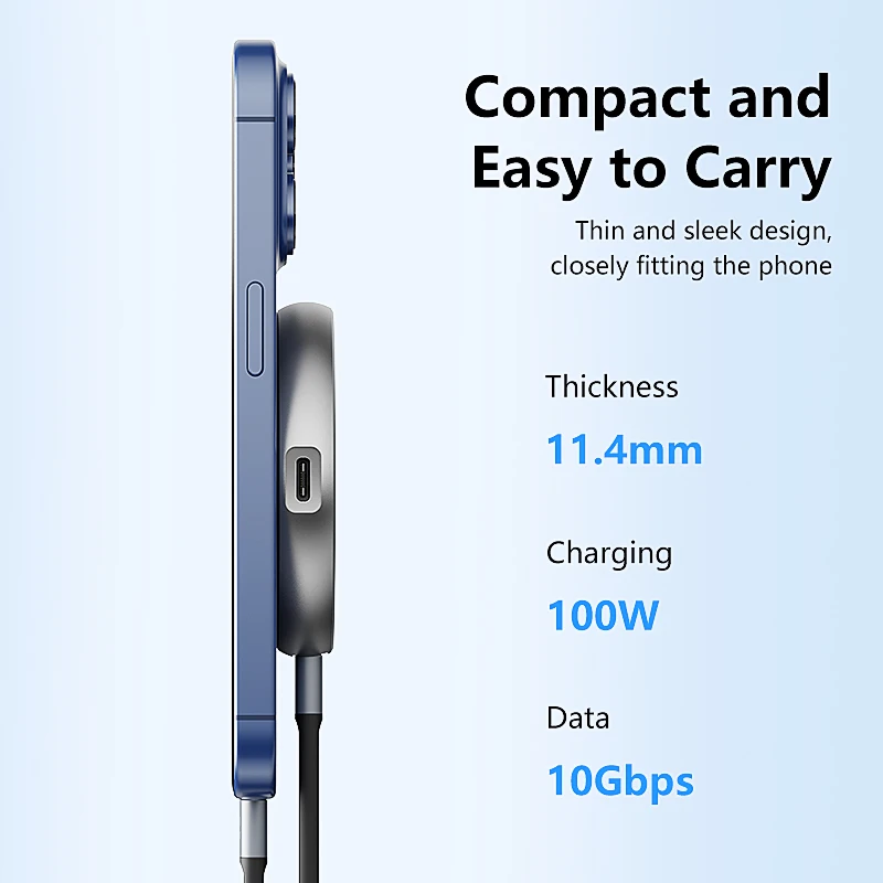 Blueendless Magnetic M.2 NVMe SSD Enclosure with PD Charging 10Gbps Type C 3.2 to NVMe PCI-E ssd case for Iphone ProRes MacBook for external hard drive case,ssd enclosure,hard drive enclosure