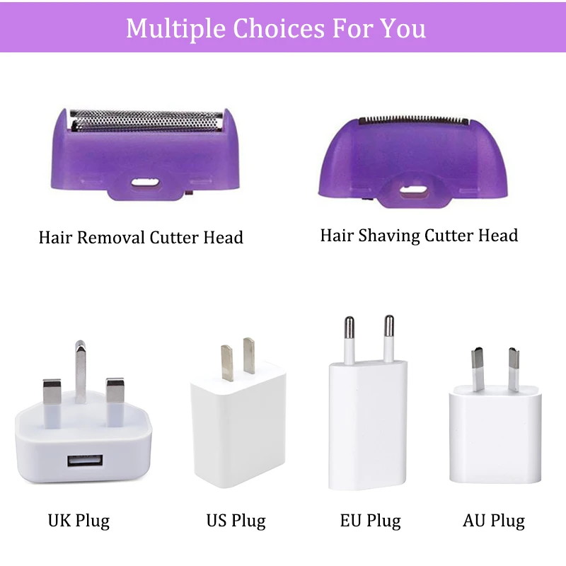 Women Rechargeable Epilator Remover Hair Removal Razor Sensor-Light Technology Leg Hair Remove Smooth Touch Instant Pain Free