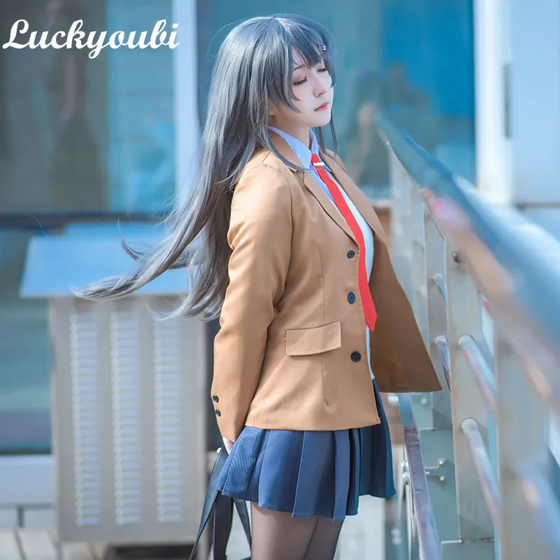 Seishun Buta Yarou wa Bunny Girl Senpai no Yume wo Minai Sakurajima Mai  School Uniform Cosplay Costume