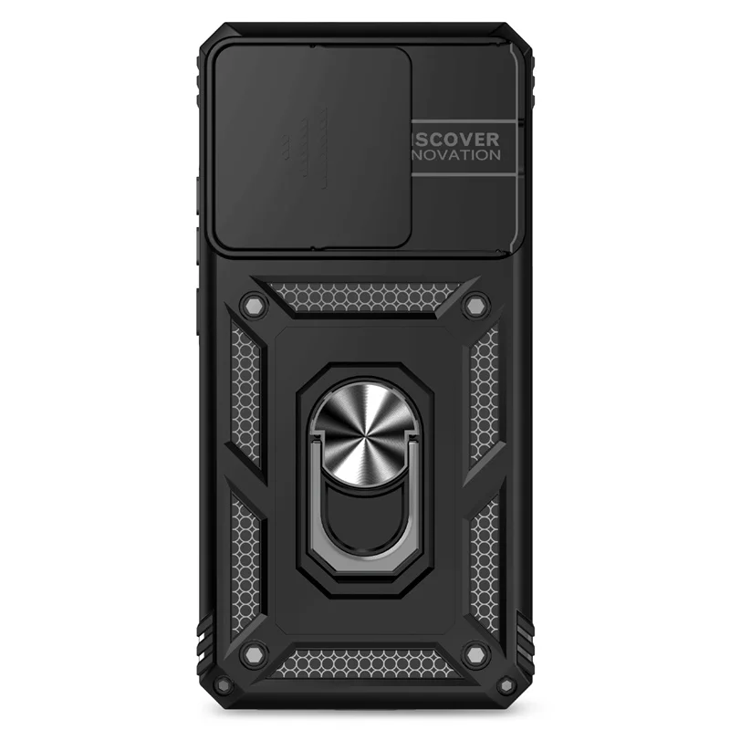 Armor  with Slide Lens Protector and Ring Stand - Durable Back Cover Case