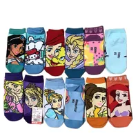 HOT TOYS Princess Socks Girl Soft Cotton Bright Color Socks size 15-20CM for Kids 3-8T Children Christmas Gift Party Favors 1