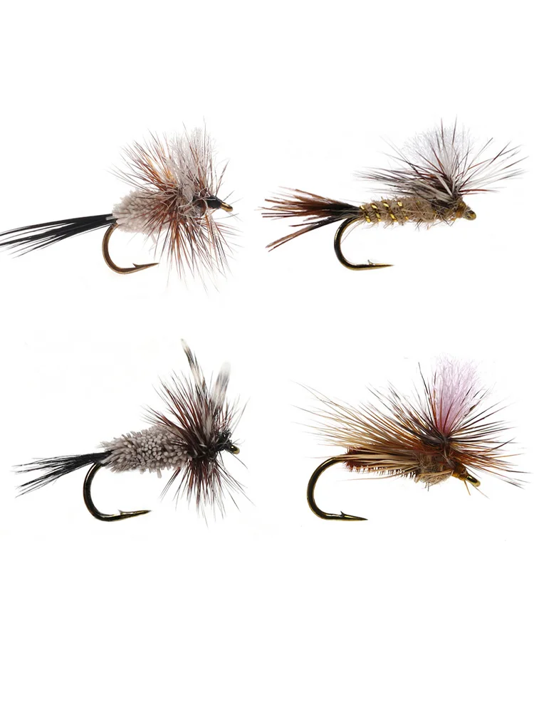 6/8 Stück 14 # Parachute Adam Dry Flies Quintessential Dry Fly Adams Irresistible Dry Fly Irresistible Wulff Fliegenfischen-Köder Forelle – Detail 1